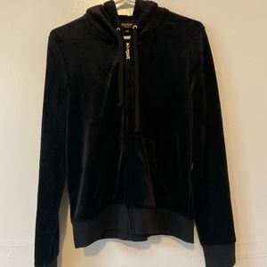 Juicy Couture Black Label Velvet Zip Hoodie